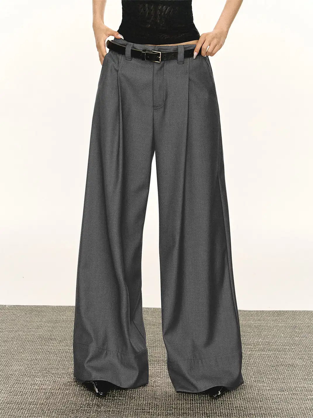 ARISEISM | Retro Loose Wide-Leg Suit Casual Pants