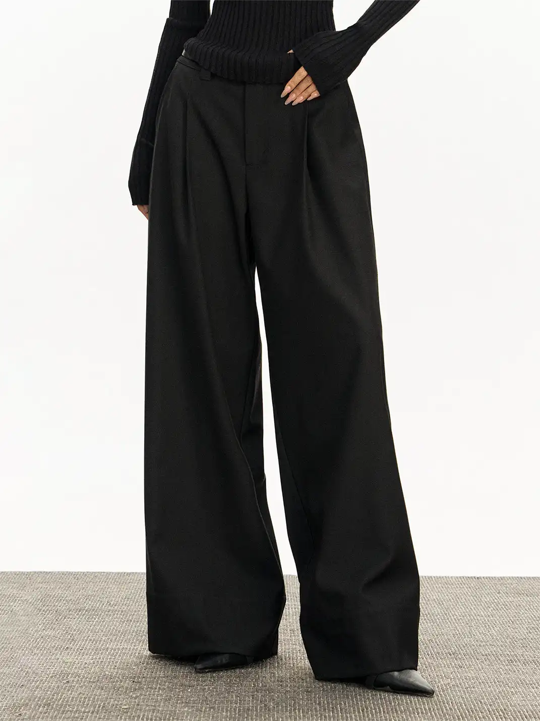 ARISEISM | Retro Loose Wide-Leg Suit Casual Pants