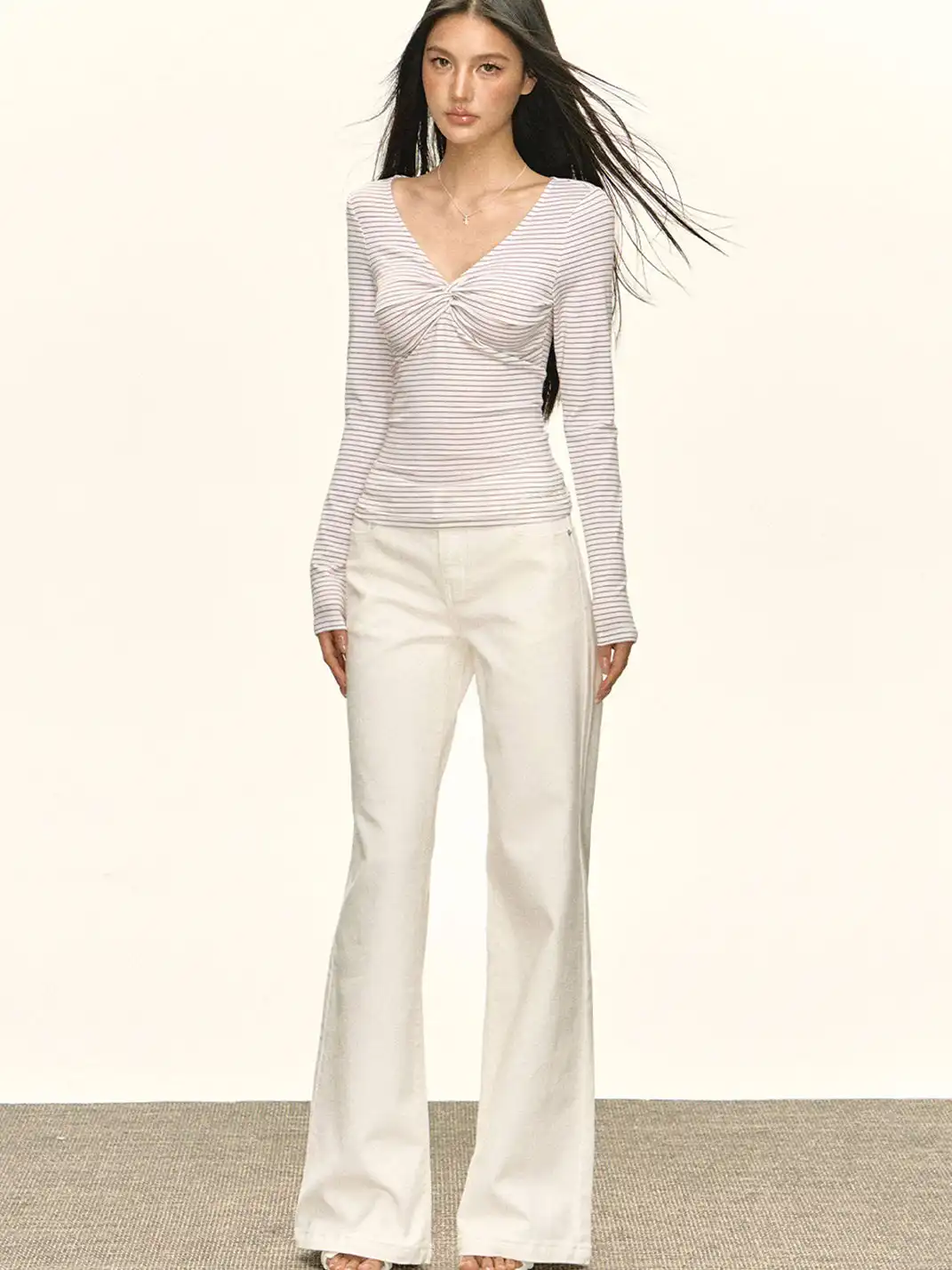 ARISEISM | Retro Slim-Fit Wide-Leg Casual Trousers