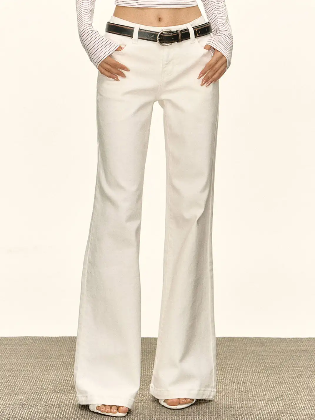 ARISEISM | Retro Slim-Fit Wide-Leg Casual Trousers