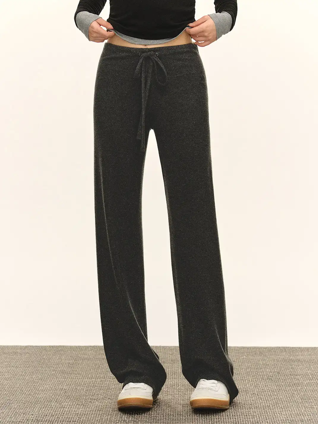 ARISEISM | Retro Drawstring Straight-Leg Flared Sweatpants