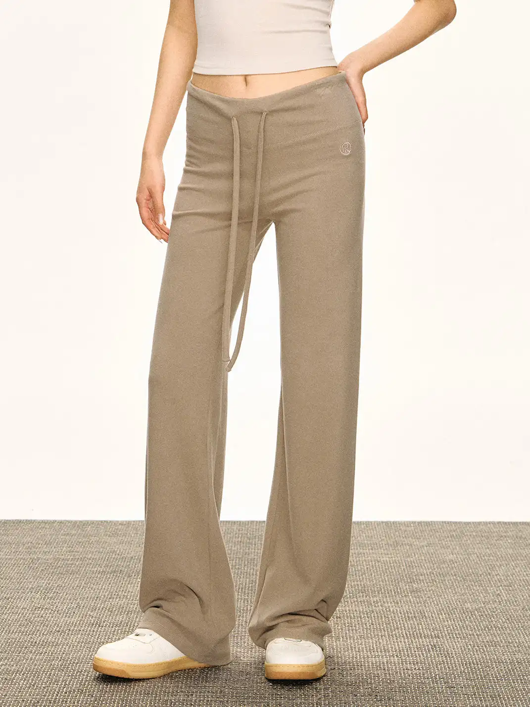 ARISEISM | Retro Drawstring Straight-Leg Flared Sweatpants
