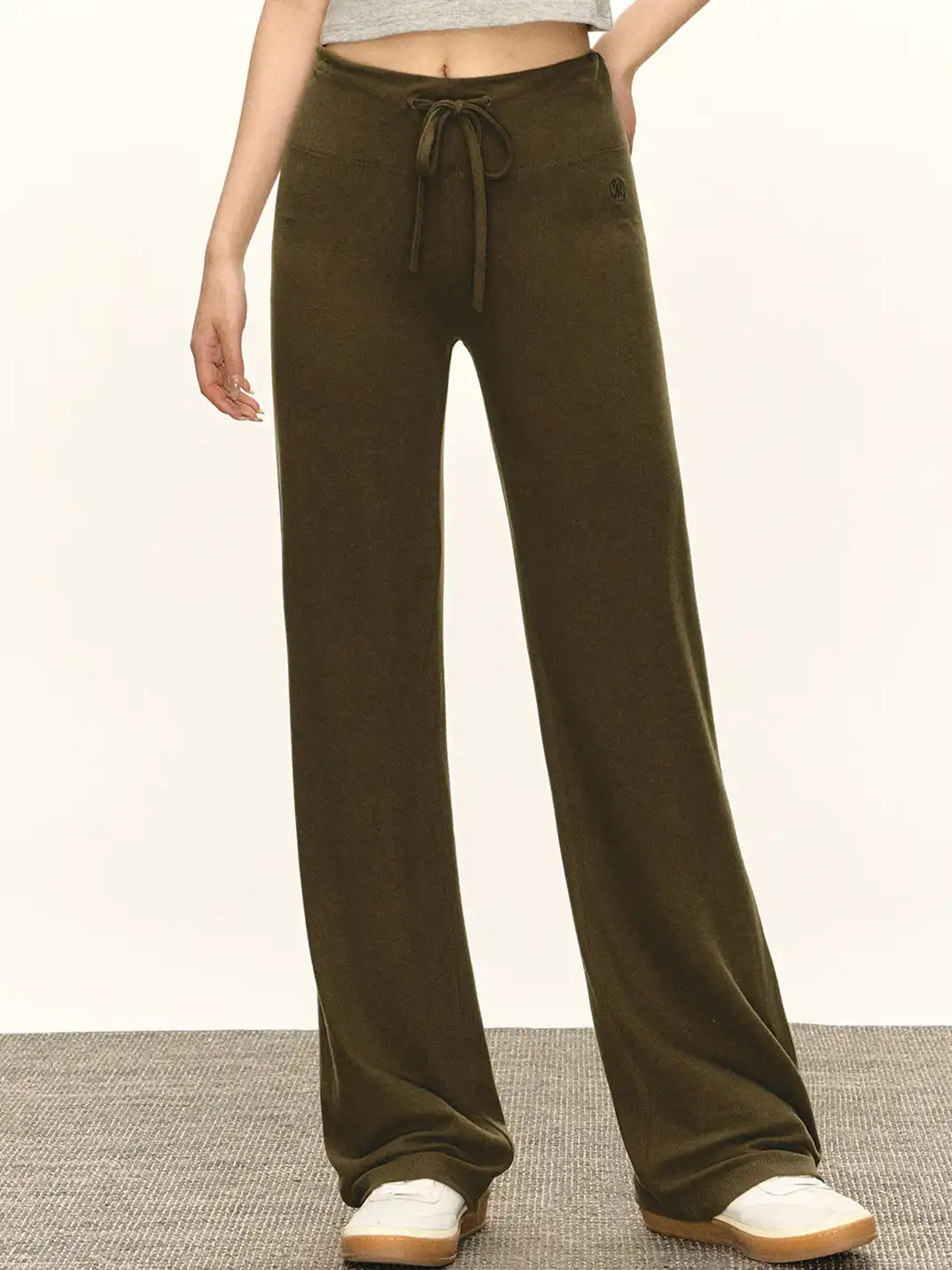 ARISEISM | Retro Drawstring Straight-Leg Flared Sweatpants