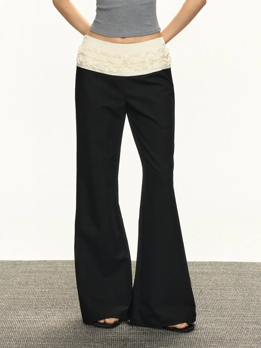 ARISEISM | Lace-Trimmed Casual Pants