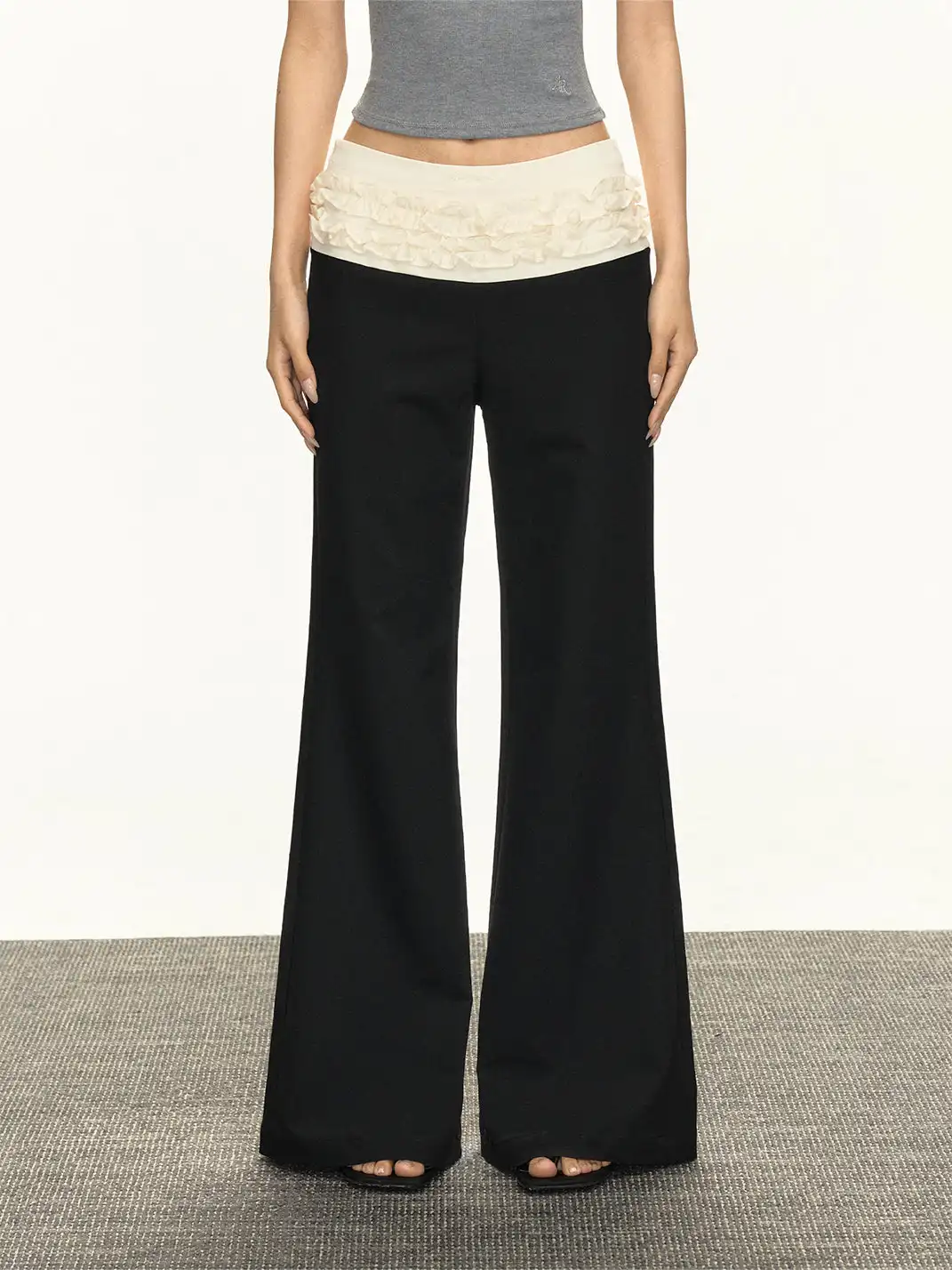 ARISEISM | Lace-Trimmed Casual Pants