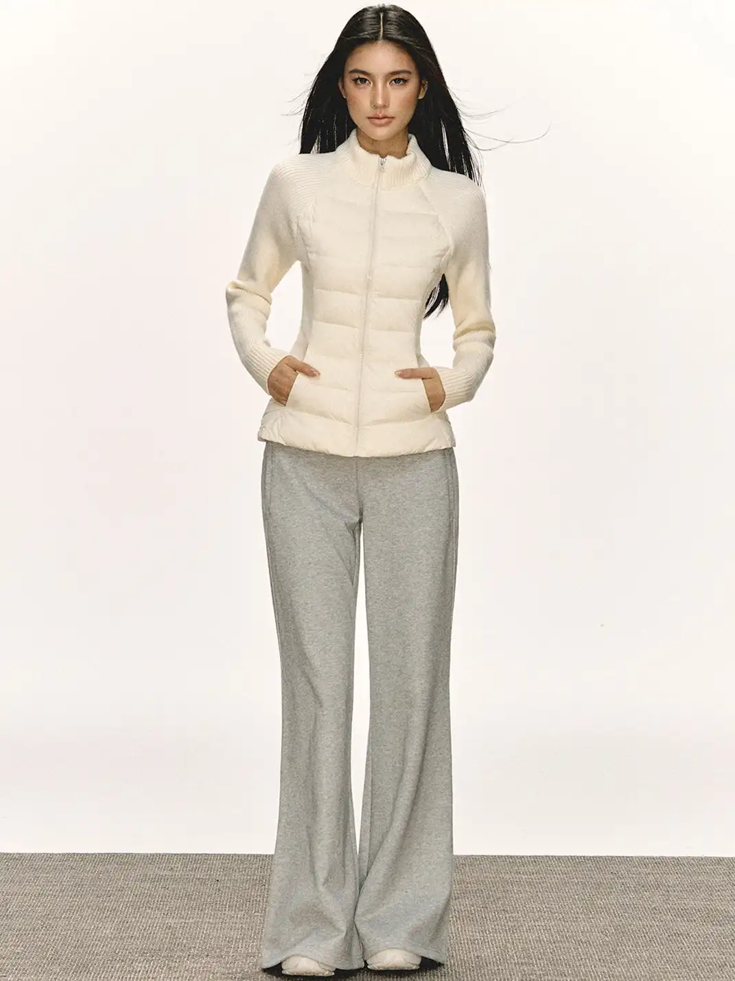 ARISEISM | Retro Wide-Waisted Flared Casual Pants