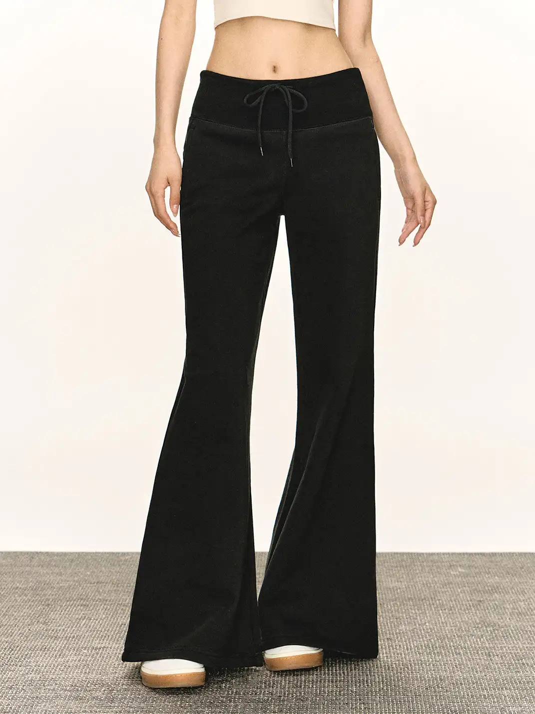 ARISEISM | Retro Wide-Waisted Flared Casual Pants