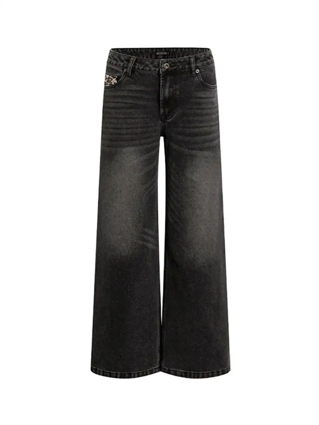 ARISEISM | Retro Washed High-Waisted Wide-Leg Jeans