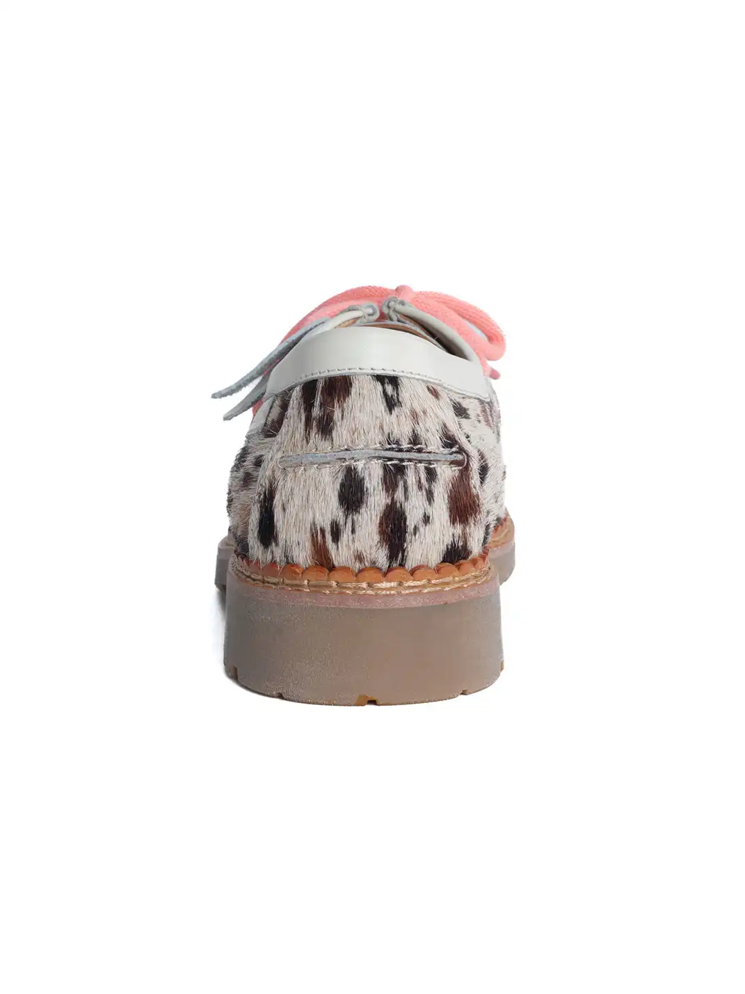 DYZZYMOTIF | Retro Horsehair Leopard Print Lace-Up Loafer Shoes