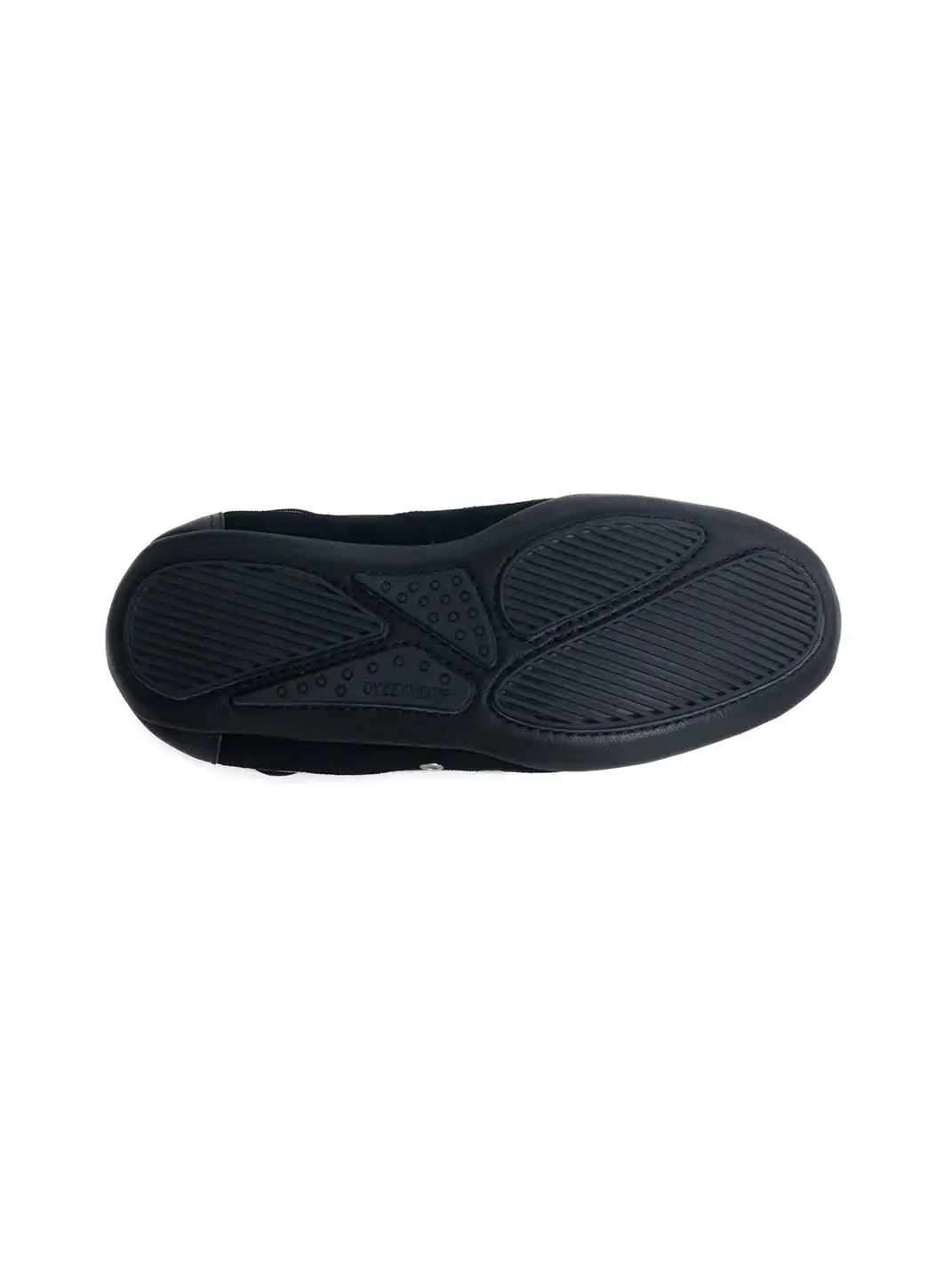 DYZZYMOTIF | Lace-Up Color-Blocked Suede Cowhide Thin-Soled Shoes-Black