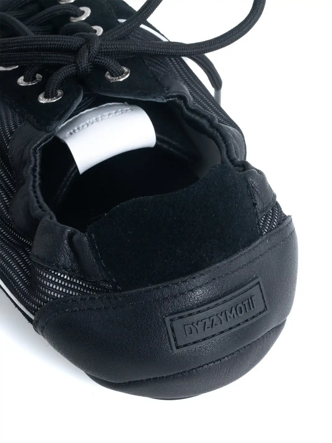 DYZZYMOTIF | Lace-Up Color-Blocked Suede Cowhide Thin-Soled Shoes-Black