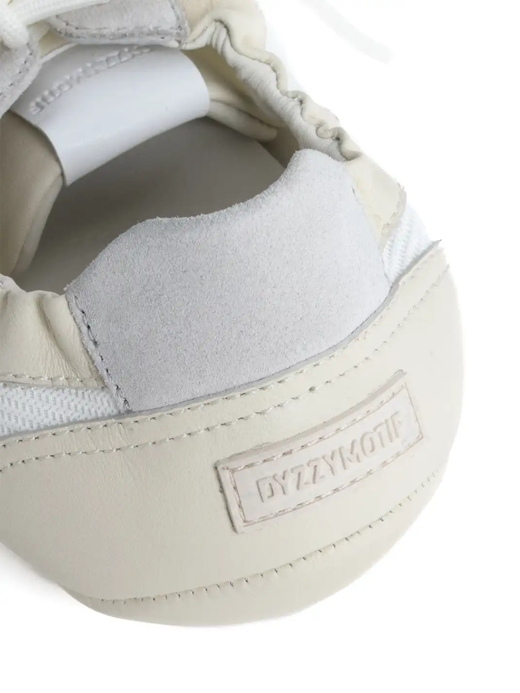 DYZZYMOTIF | Lace-Up Color-Blocked Suede Cowhide Thin-Soled Shoes-White