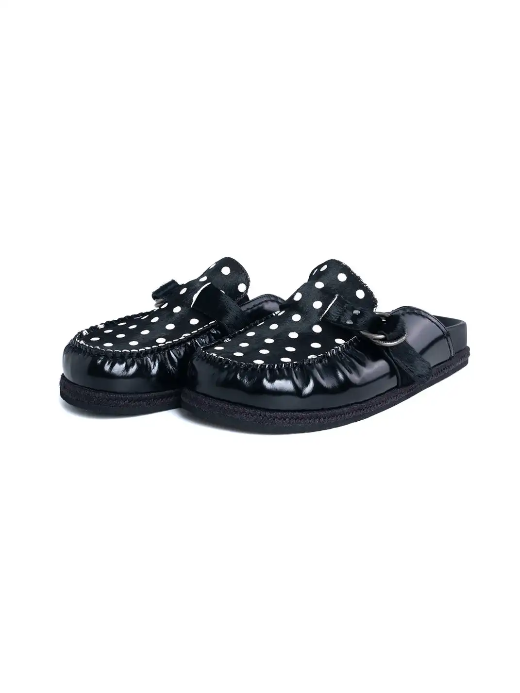 DYZZYMOTIF | Polka Dot Mohair Birkenstocks