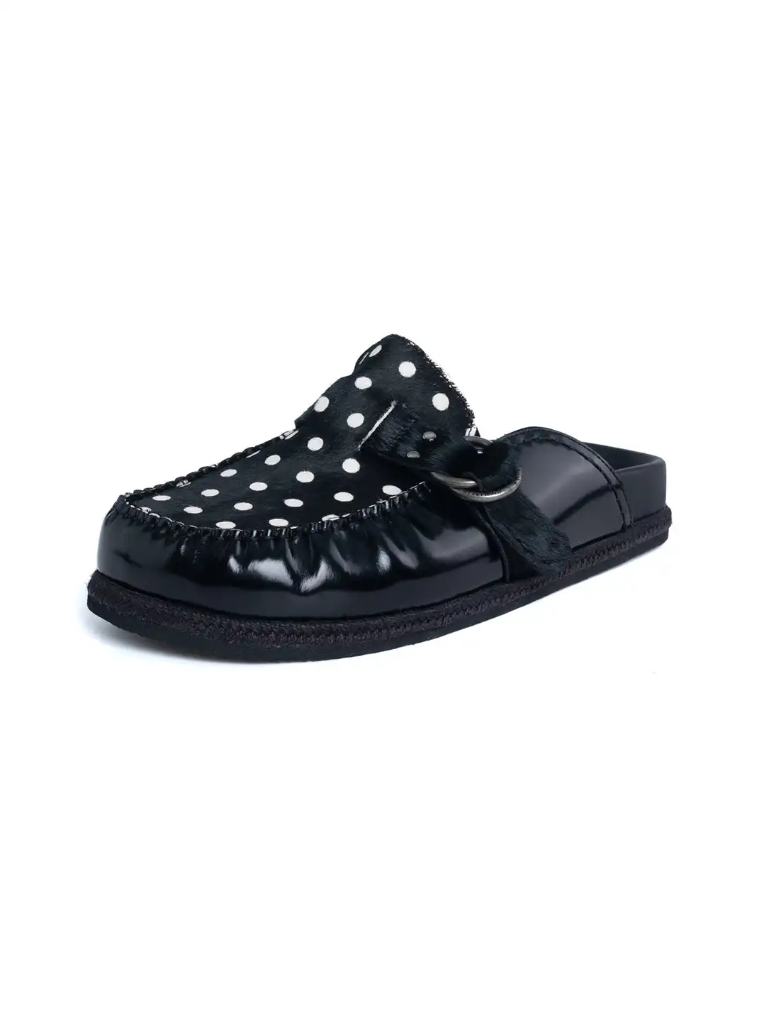 DYZZYMOTIF | Polka Dot Mohair Birkenstocks