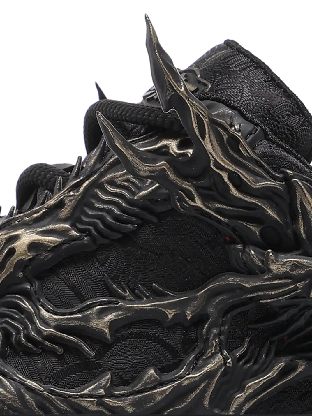 SGSX | Dragon Embossed Low-Top Sneakers-Black
