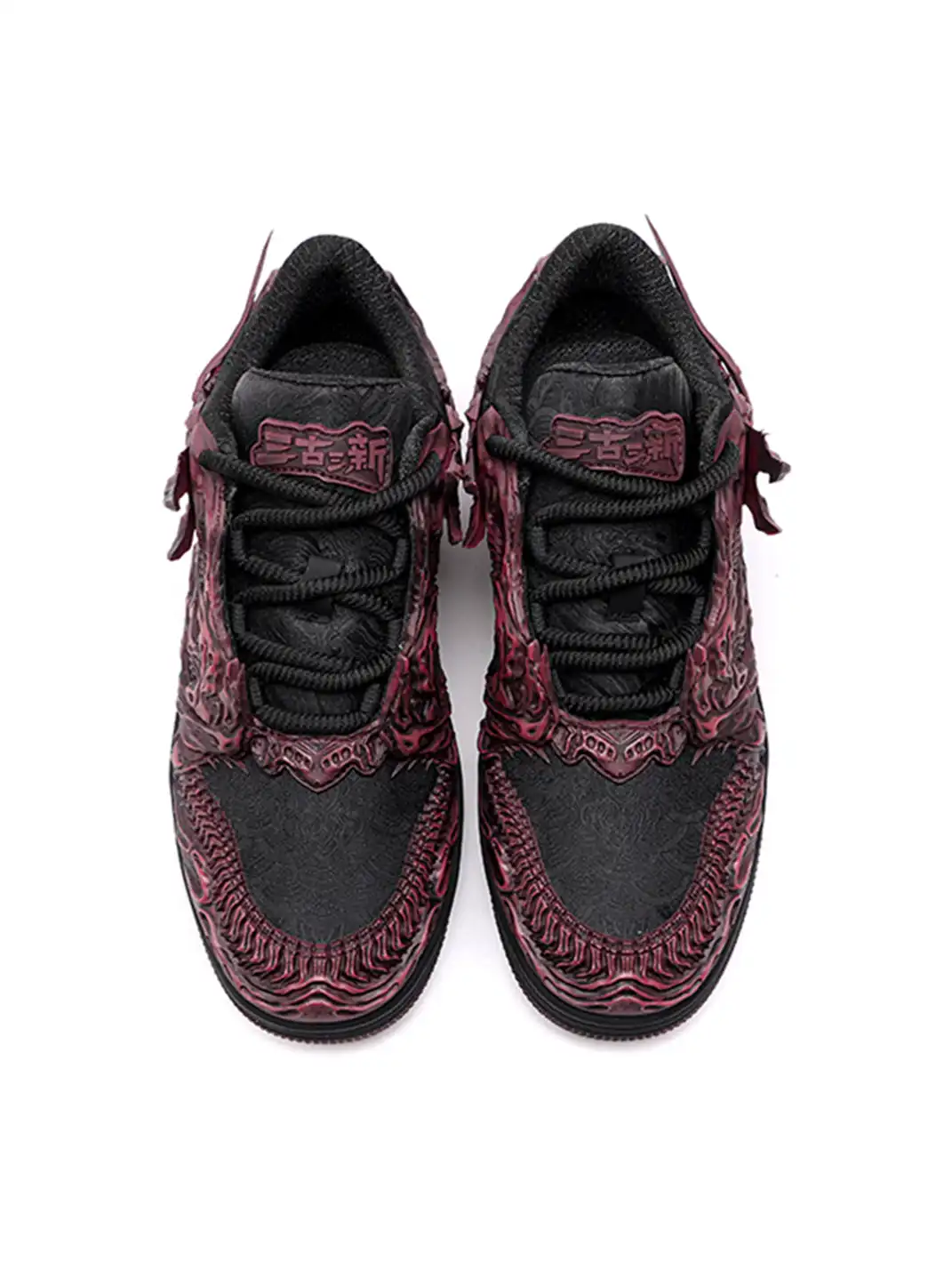 SGSX | Dragon Embossed Low-Top Sneakers-Red
