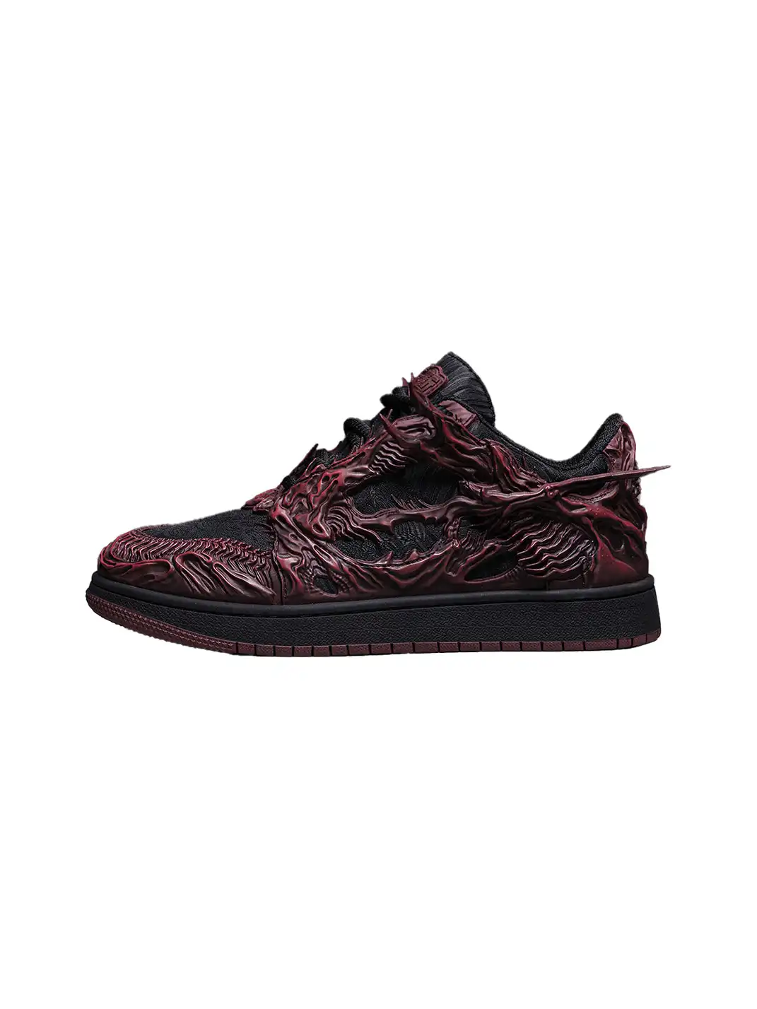 SGSX | Dragon Embossed Low-Top Sneakers-Red