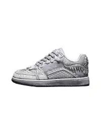 SGSX | Chinese Dragon Relief Art Sneakers-White