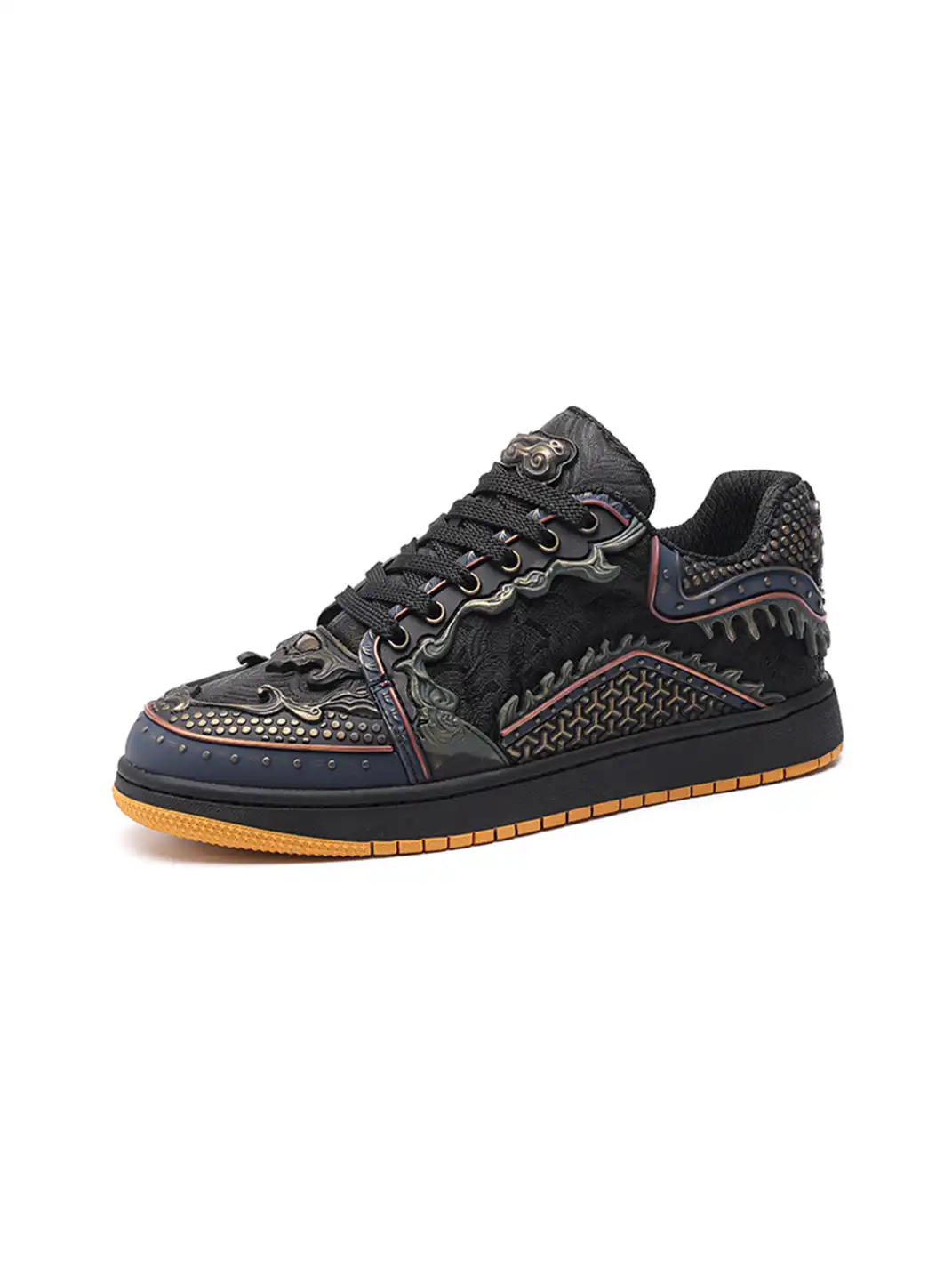 SGSX | Dragon Scale Embossed Low-Top Sneakers