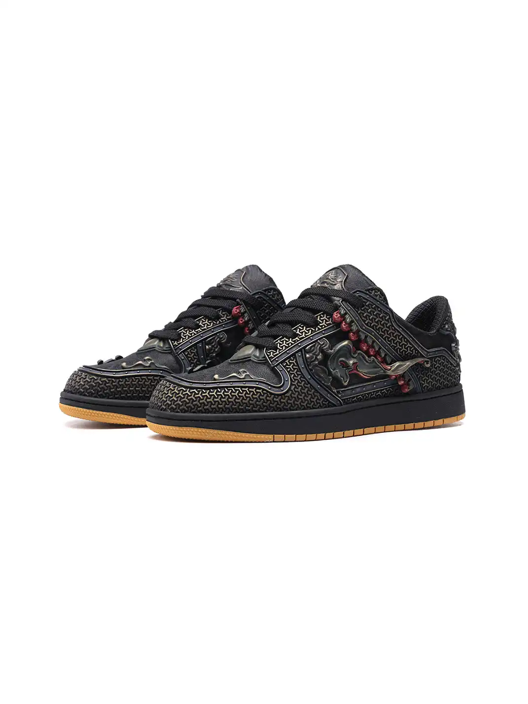 SGSX | Chinese Dragon Relief Art Sneakers-Black