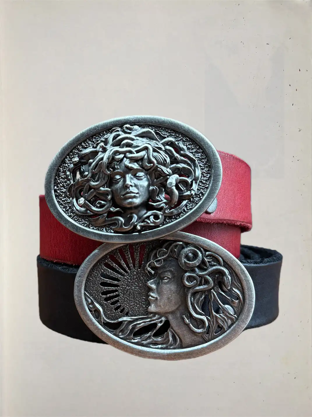 UNKNOWNWORLD | Medusa Copper-Plated Silver Sculpted Buckle