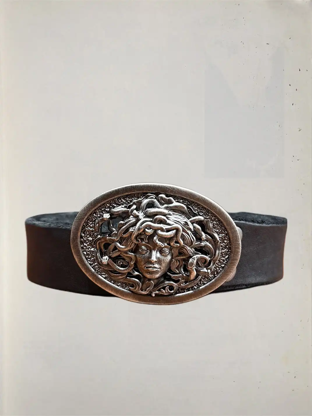 UNKNOWNWORLD | Medusa Copper-Plated Silver Sculpted Buckle