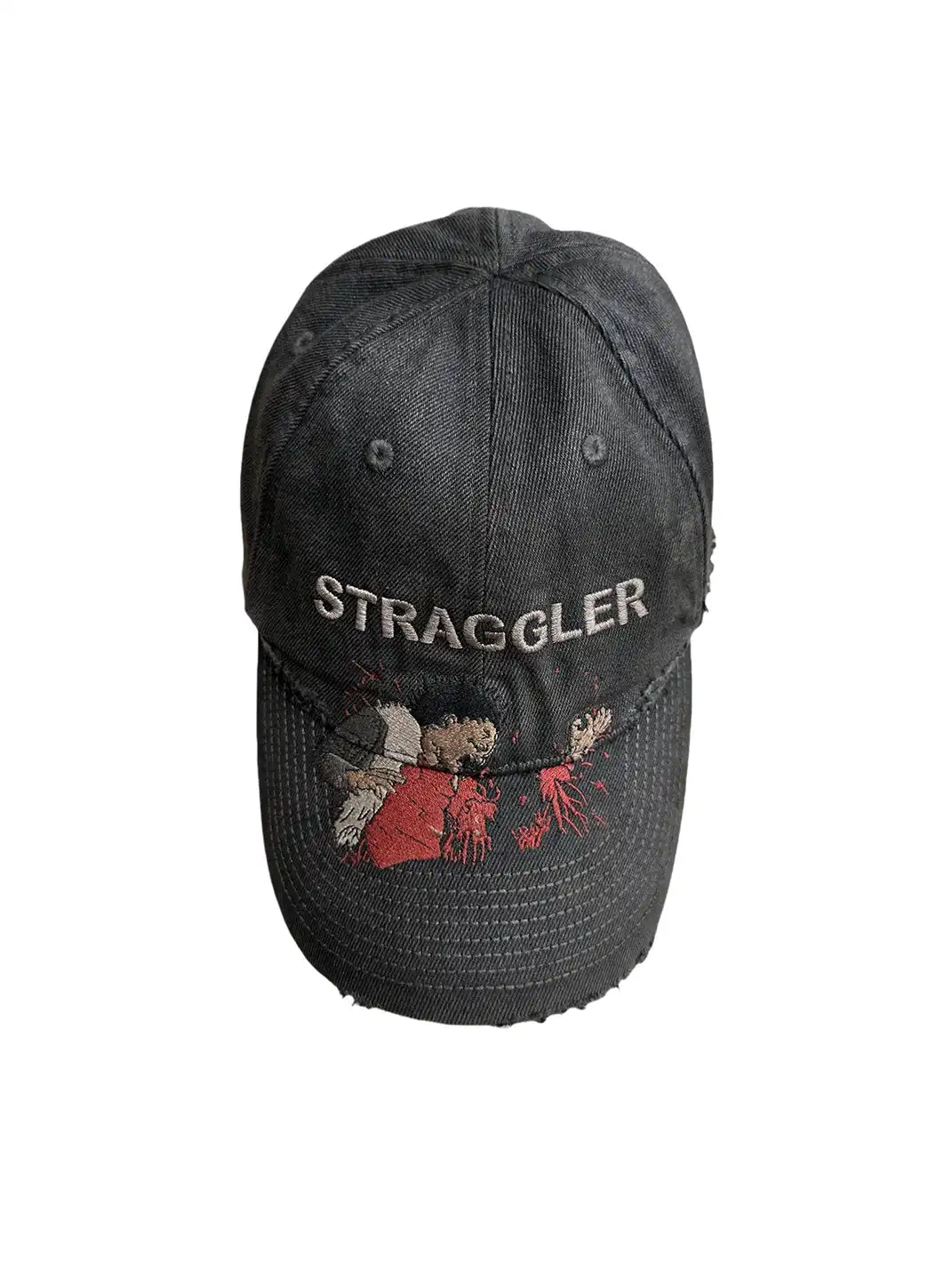 UNKNOWNWORLD | Distressed Mud-Dyed Embroidered Baseball Cap