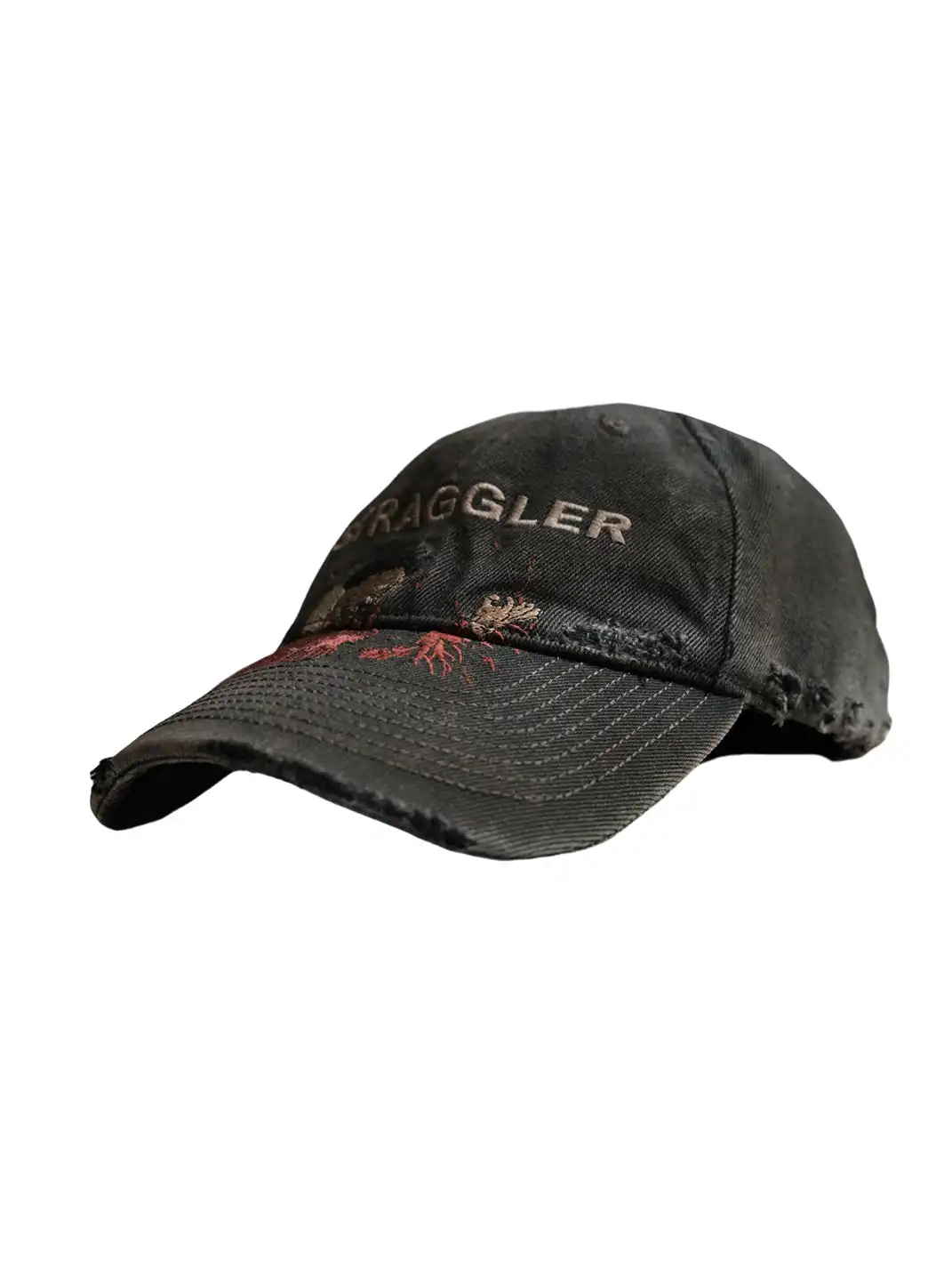 UNKNOWNWORLD | Distressed Mud-Dyed Embroidered Baseball Cap