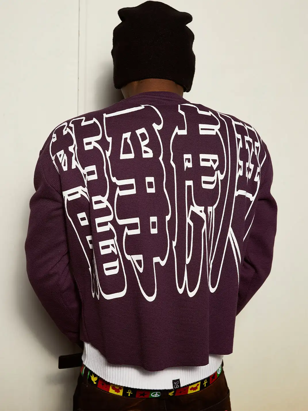 VINKID | "Dragon and Tiger Fight" Waffle Long Sleeve