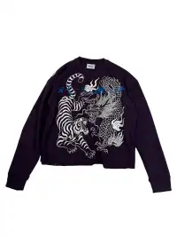 VINKID | "Dragon and Tiger Fight" Waffle Long Sleeve