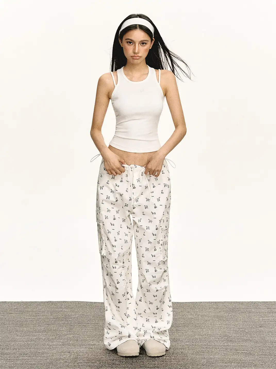 ARISEISM | Dalmatian Print Cargo Pants
