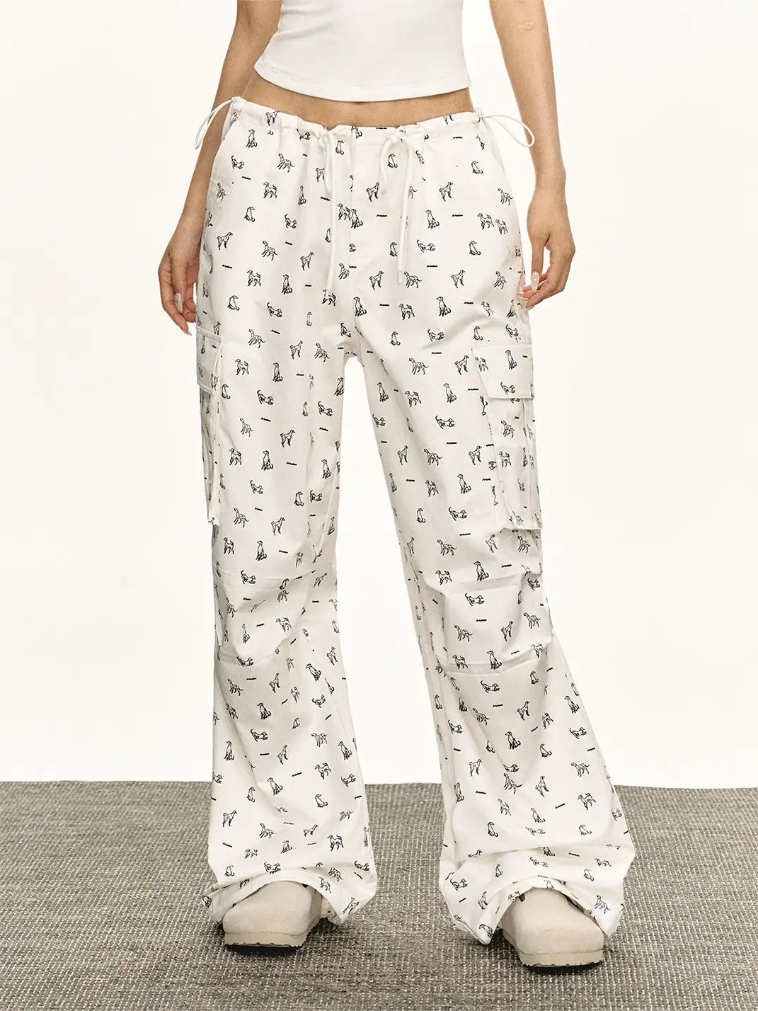 ARISEISM | Dalmatian Print Cargo Pants