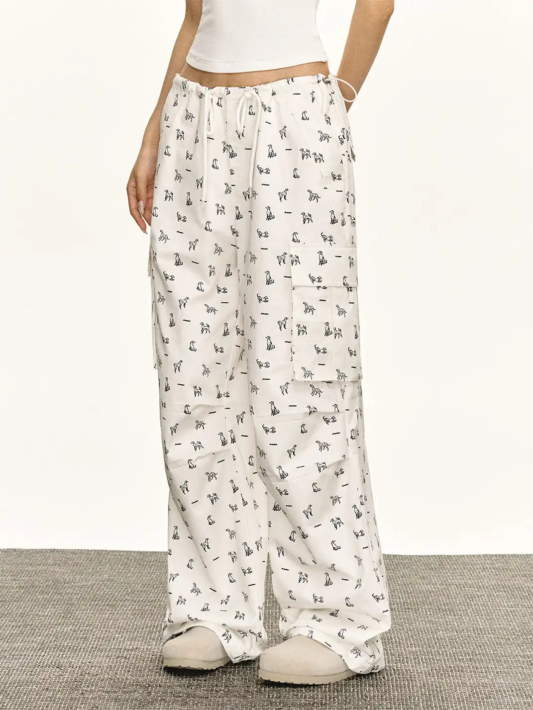 ARISEISM | Dalmatian Print Cargo Pants