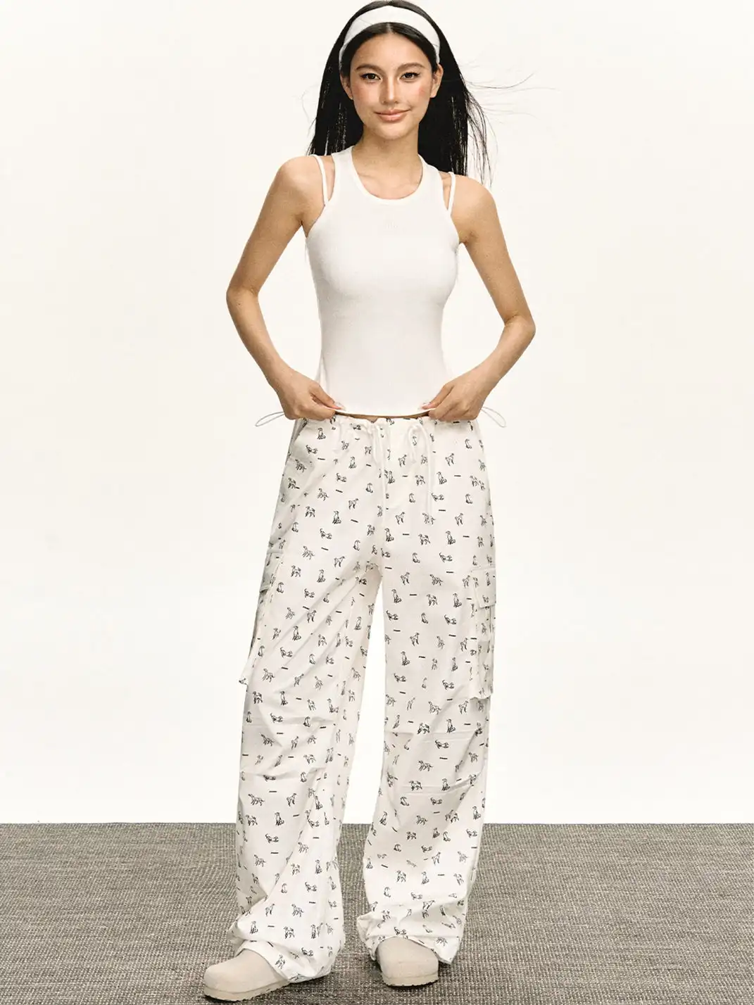 ARISEISM | Dalmatian Print Cargo Pants