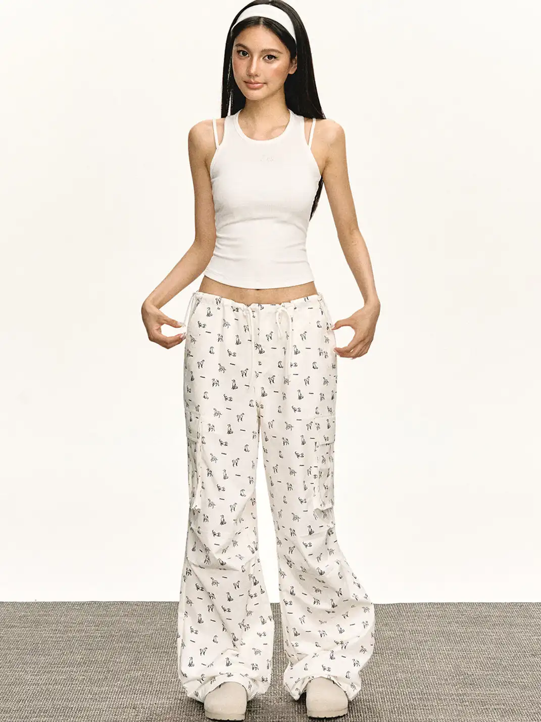 ARISEISM | Dalmatian Print Cargo Pants