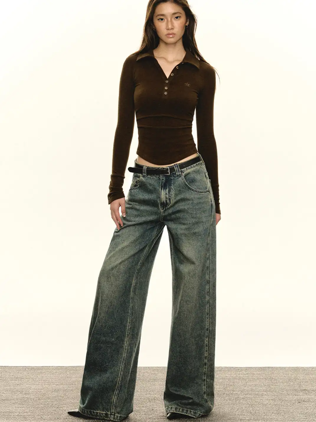 ARISEISM | American retro washed flared Jeans