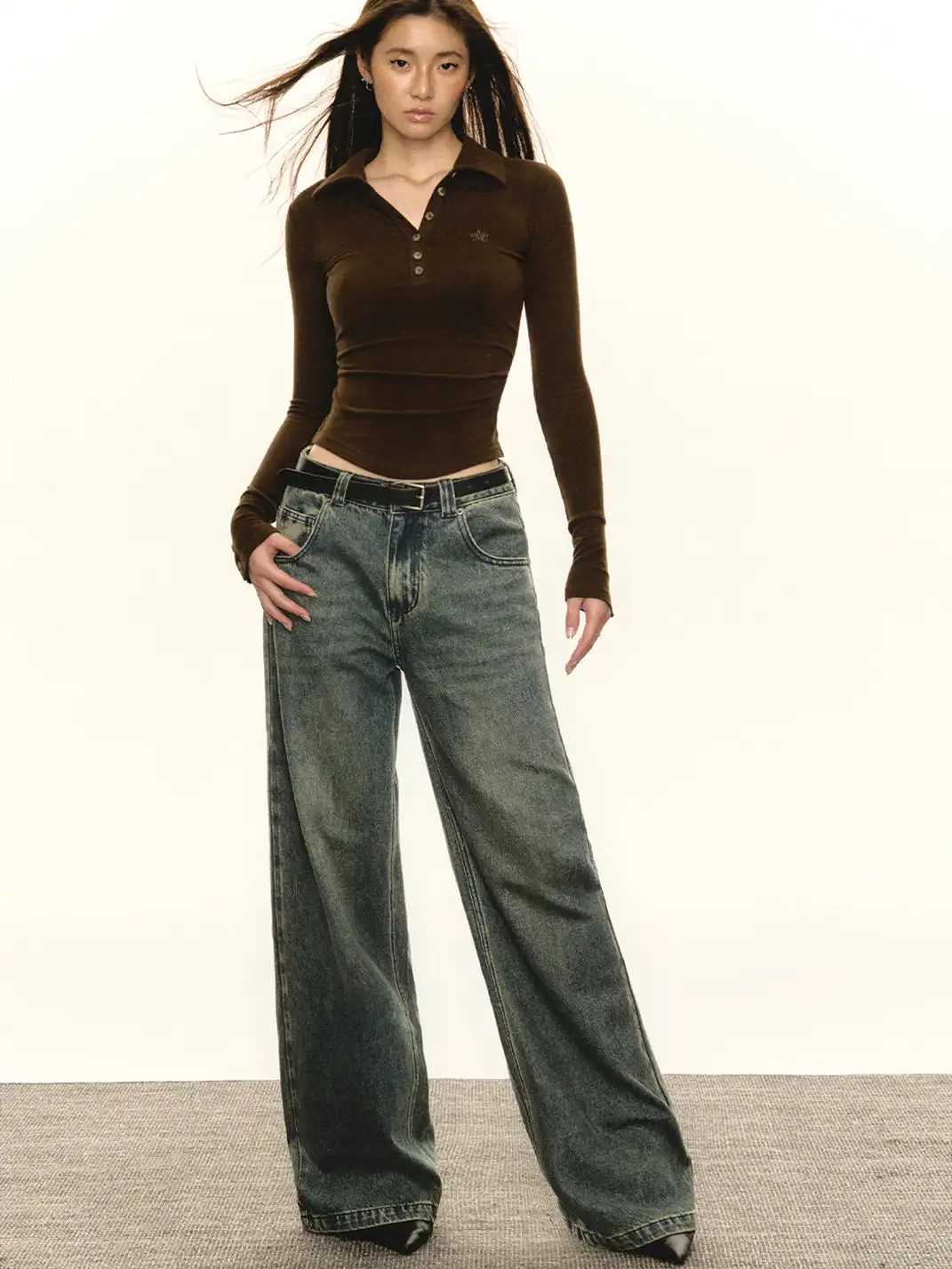 ARISEISM | American retro washed flared Jeans