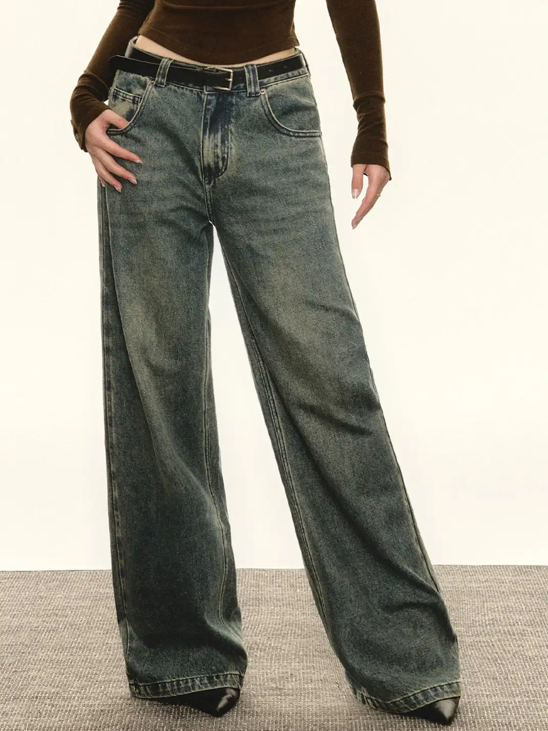ARISEISM | American retro washed flared Jeans