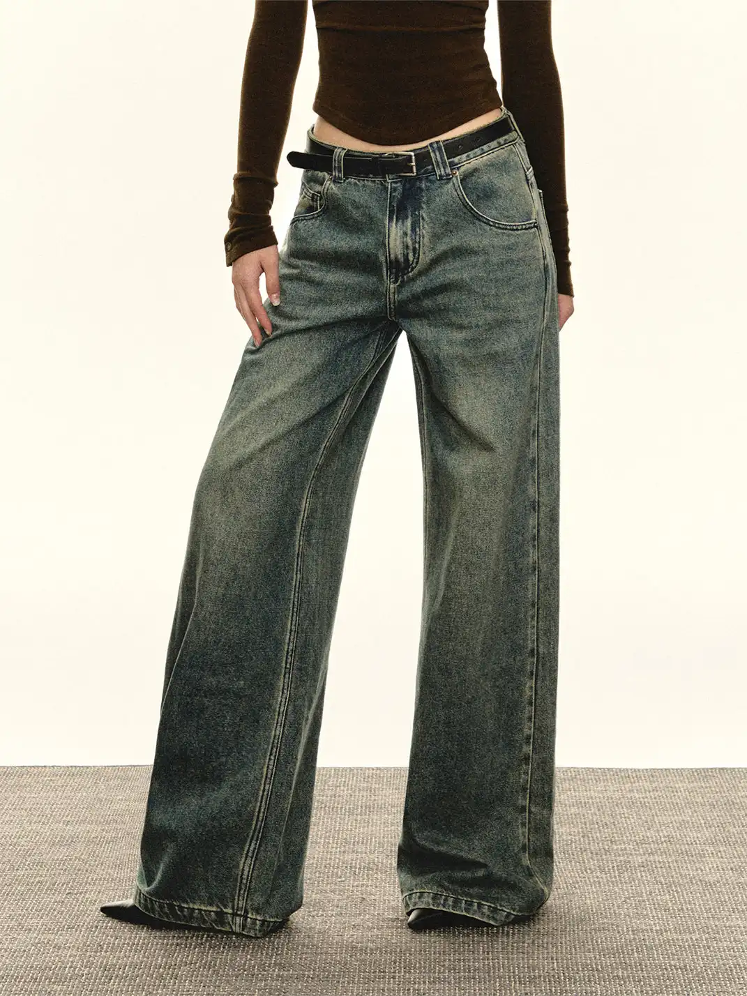 ARISEISM | American retro washed flared Jeans