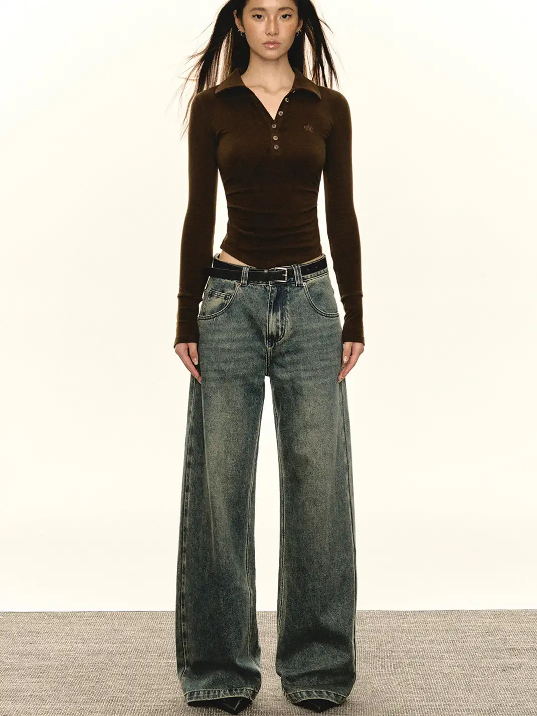 ARISEISM | American retro washed flared Jeans