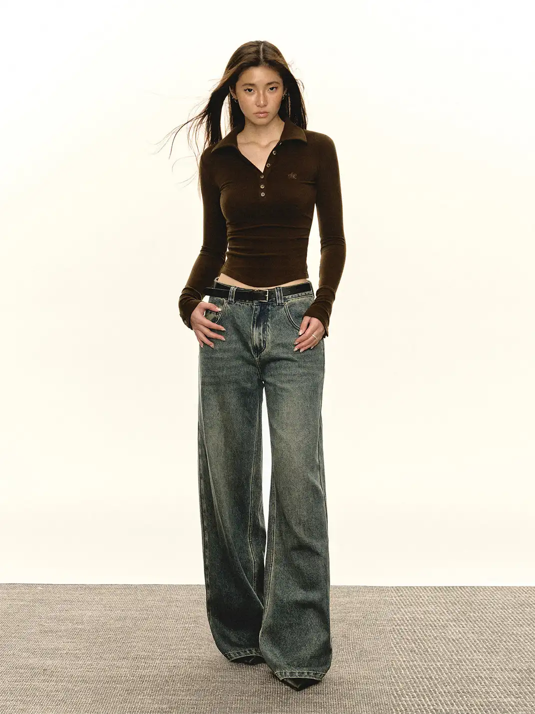 ARISEISM | American retro washed flared Jeans