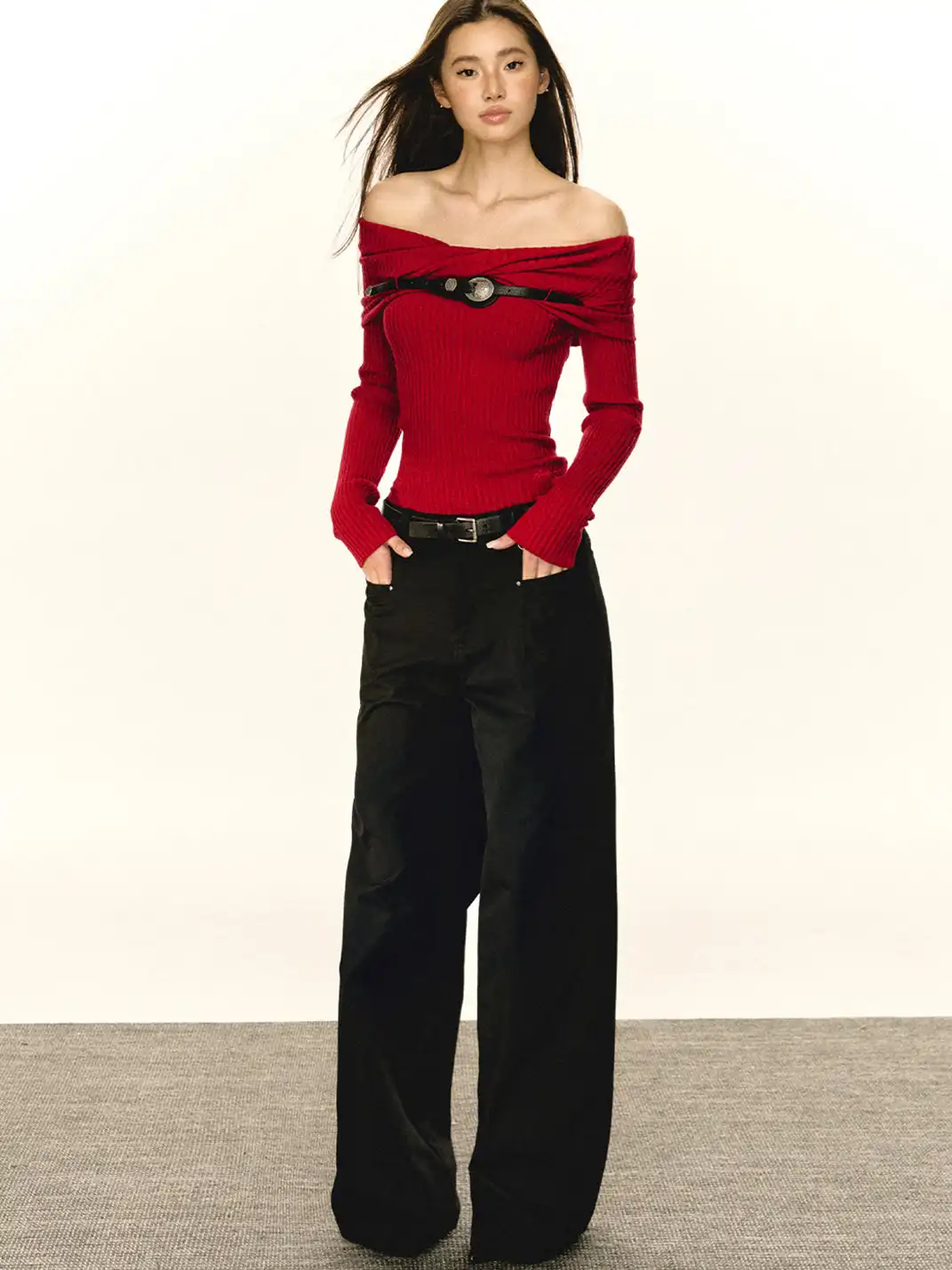 ARISEISM | Loose Straight Wide-Leg Pants