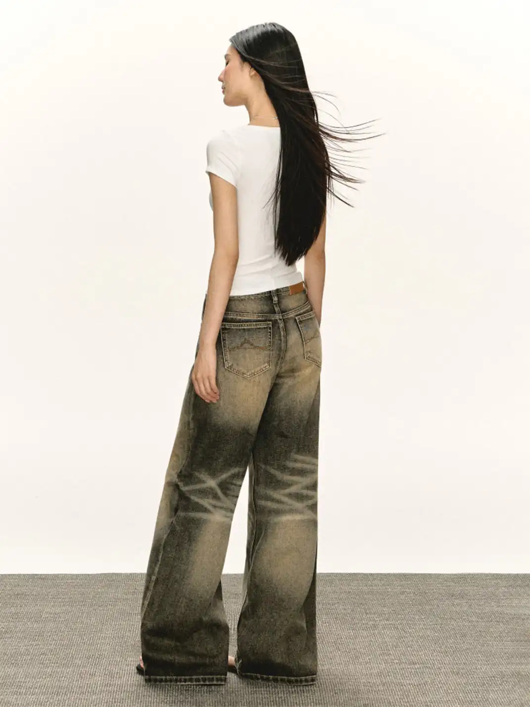 ARISEISM | Vintage Washed Wide-Leg Jeans