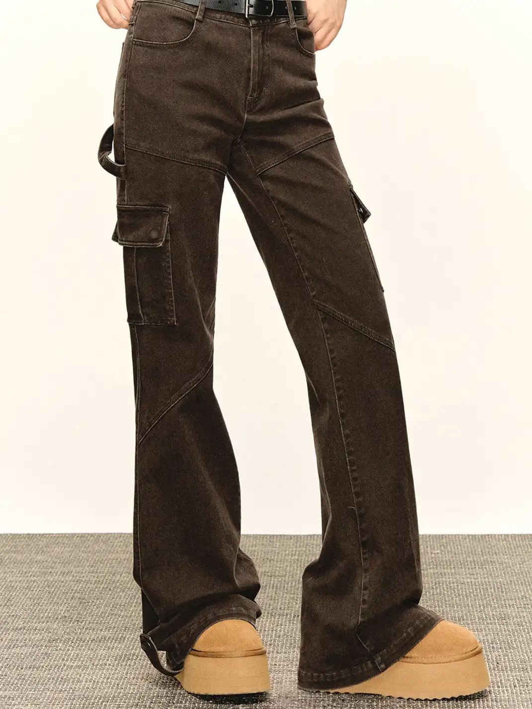 ARISEISM | Multi-Pocket Low-Rise Casual Cargo Pants