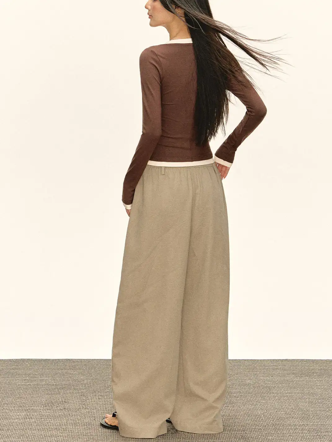 ARISEISM | Lace Waistband Casual Pants