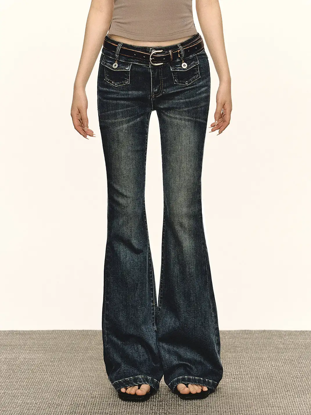 ARISEISM | Double-Pocket Flared Jeans