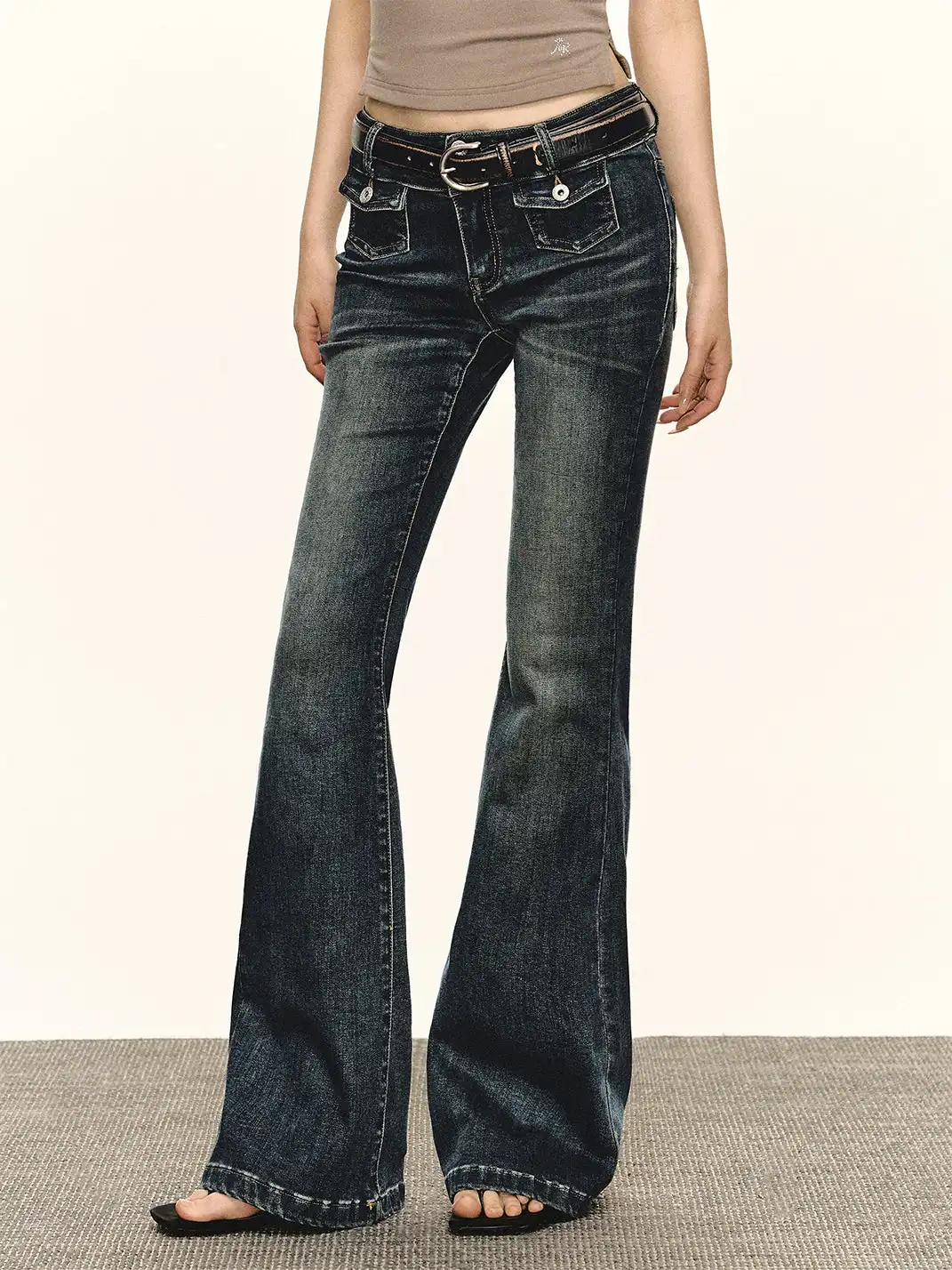 ARISEISM | Double-Pocket Flared Jeans