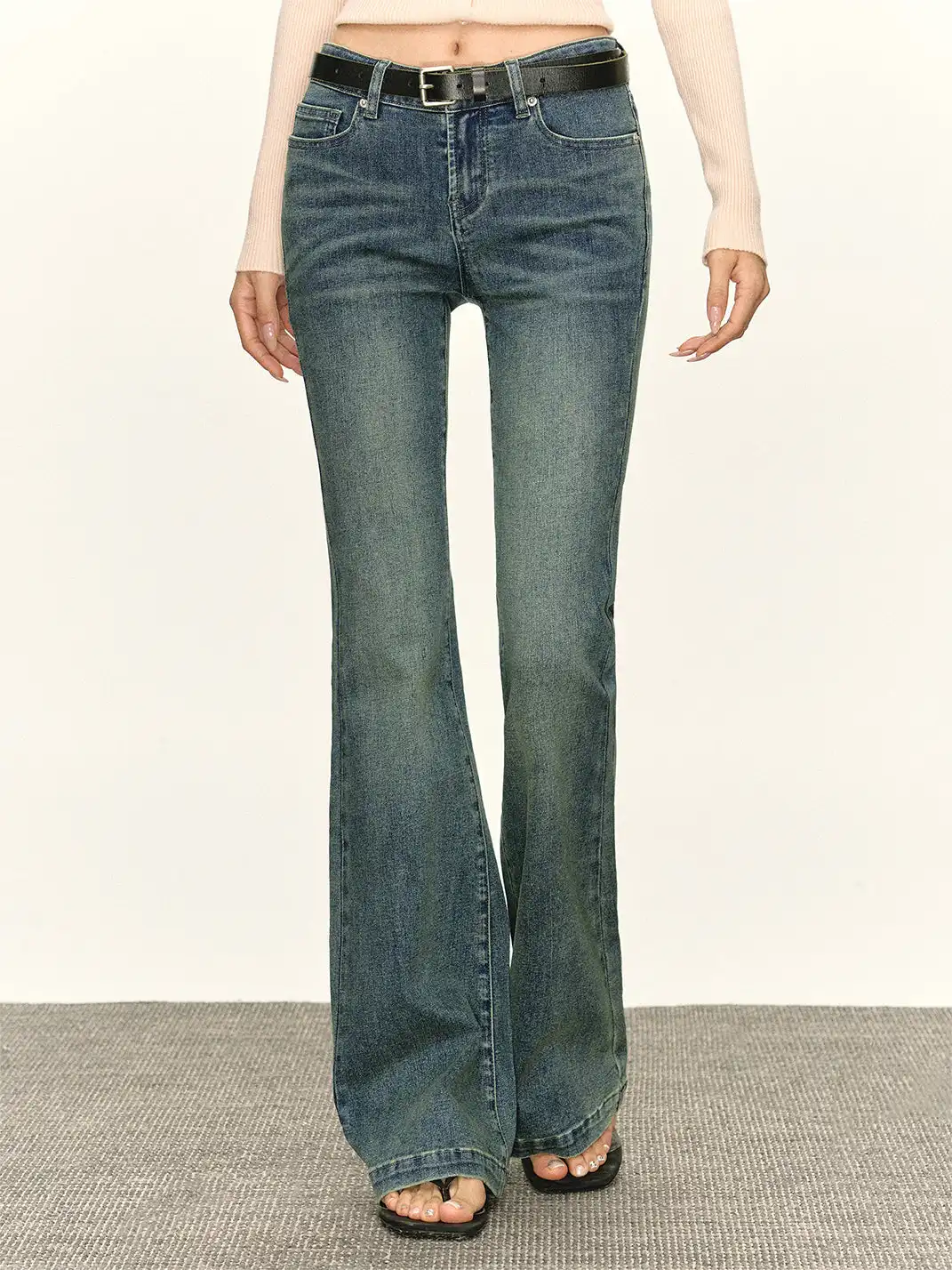 ARISEISM | Vintage Washed Flared Jeans