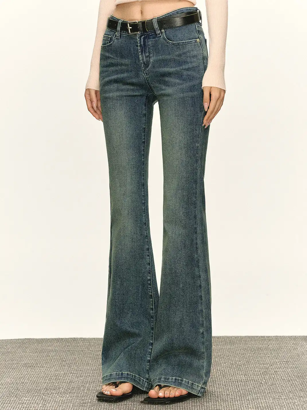 ARISEISM | Vintage Washed Flared Jeans