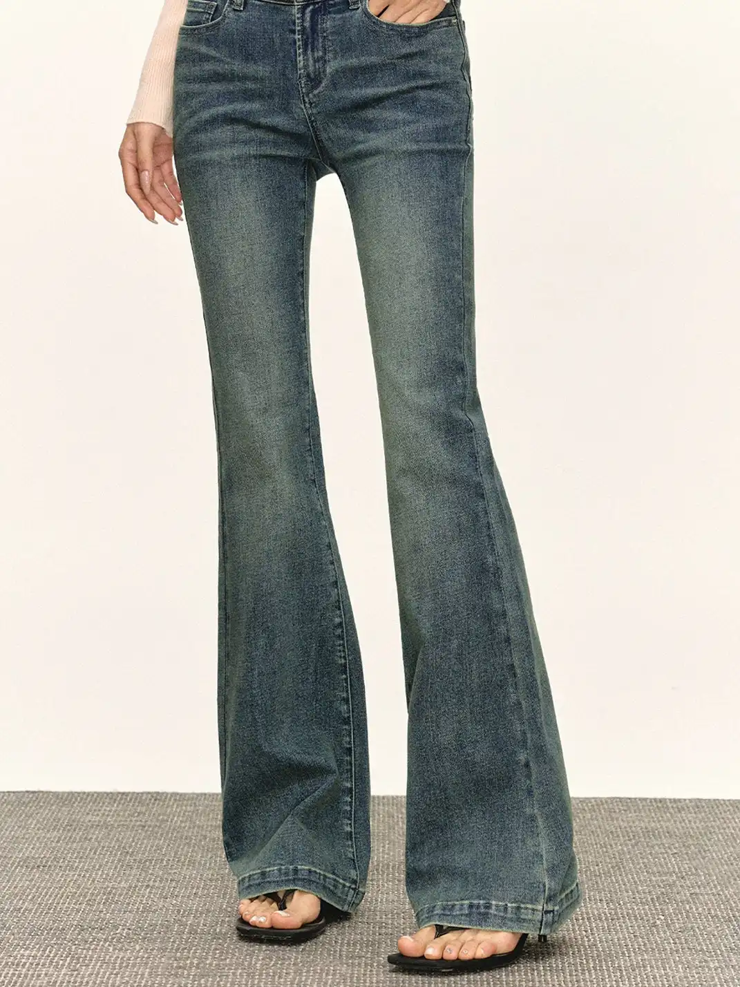ARISEISM | Vintage Washed Flared Jeans